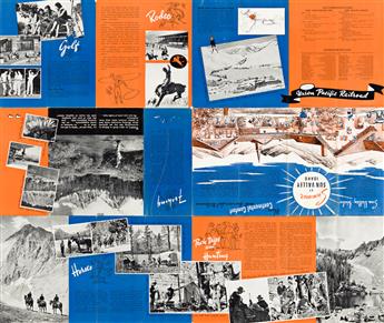 WILLIAM WILLMARTH (1898-1984).  SUN VALLEY IDAHO. Double-sided poster map and brochure. 1938. 26x31 inches, 67x79 cm.